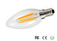 ampoule de bougie de filament de 220V/240V 3000K LED, ampoules de bougie d'E12S 4W LED